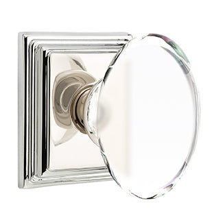 Emtek Hampton Knob with Wilshire Rosette - Polished Nickel