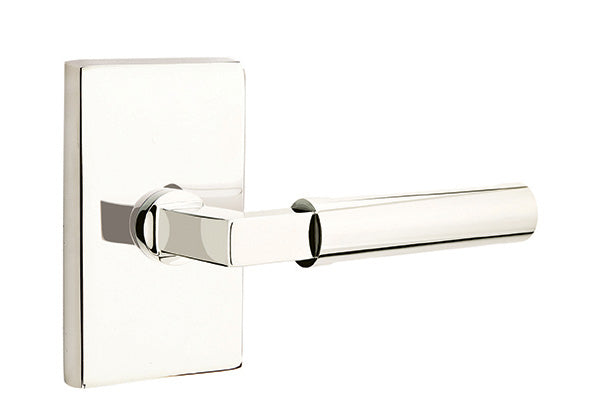 Emtek Hercules Lever Handle with Modern Rectangular Rosette