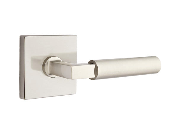Emtek Hercules Door Lever - Square Rosette - Satin Nickel