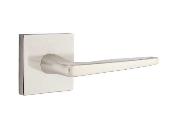 Emtek Hermes Lever - Square Rosette - Satin Nickel