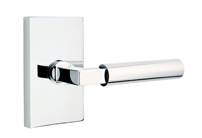Emtek Brass Hercules Lever Polished Chrome-Modern Rectangular Rosette 
