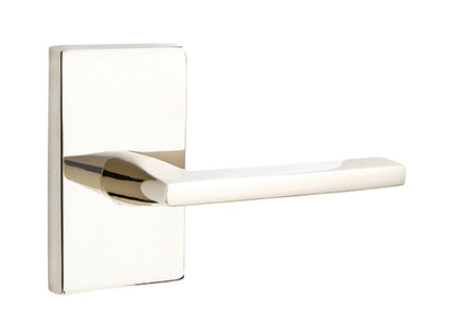 Emtek Brass Helios Lever Polished Chrome-Modern Rectangular Rosette