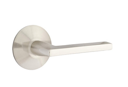 Emtek Helios Door Lever - Modern Rosette - Satin Nickel