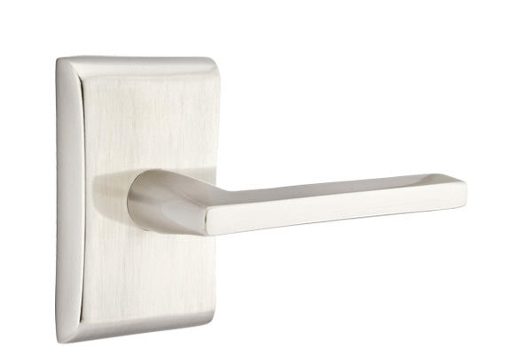 Emtek Helios Door Lever - Neos Rosette - Satin Nickel