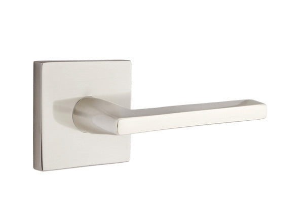 Emtek Helios Door Lever - Square Rosette - Satin Nickel