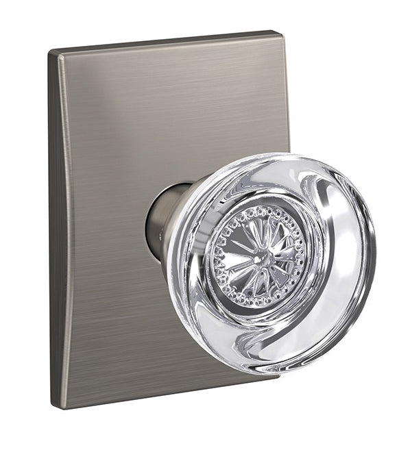Schlage Custom Hobson Glass Knob with Century Trim