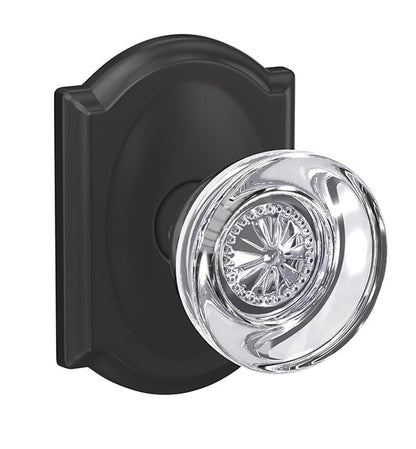 Schlage Custom Hobson Glass Knob with Camelot Trim