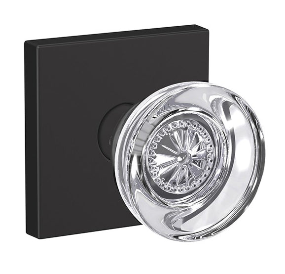 Schlage Custom Hobson Glass Knob with Collins Trim