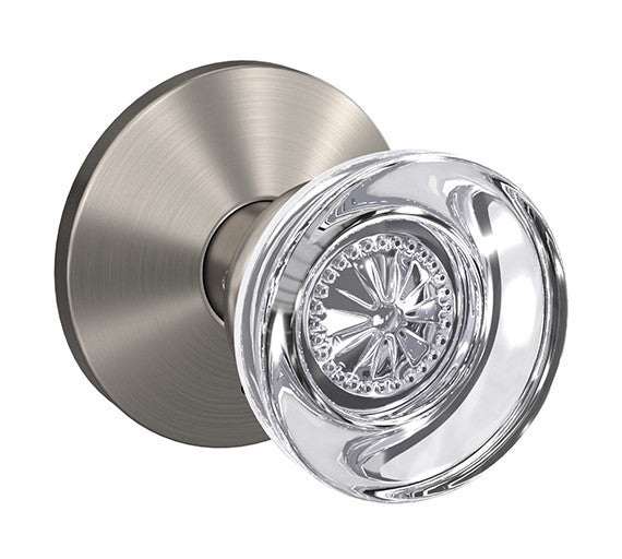 Schlage Custom Hobson Glass Knob with Kinsler Trim
