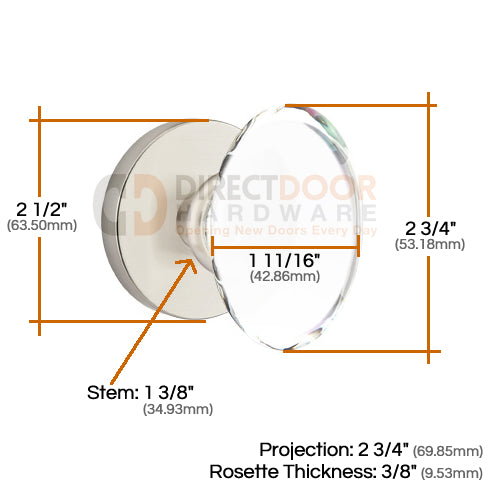 Emtek Hampton Door Knob with Disk Rosette