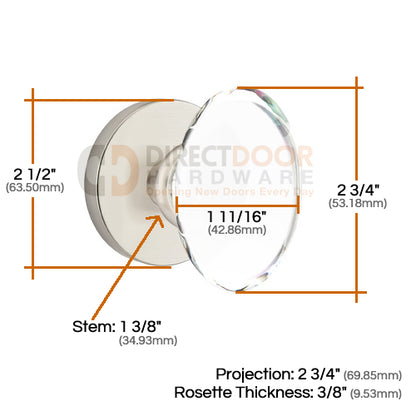 Emtek Hampton Door Knob with Disk Rosette