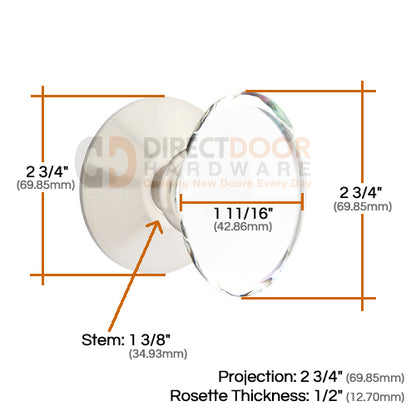 Emtek Hampton Door Knob with Modern Rosette