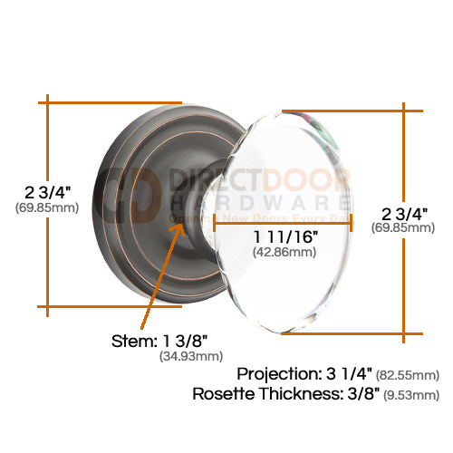 Emtek Hampton Knob with Regular Rosette