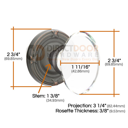 Emtek Hampton Knob with Ribbon & Reed Rosette
