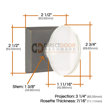 Emtek Sandcast Hampton Door Knob with Style 6 Rosette
