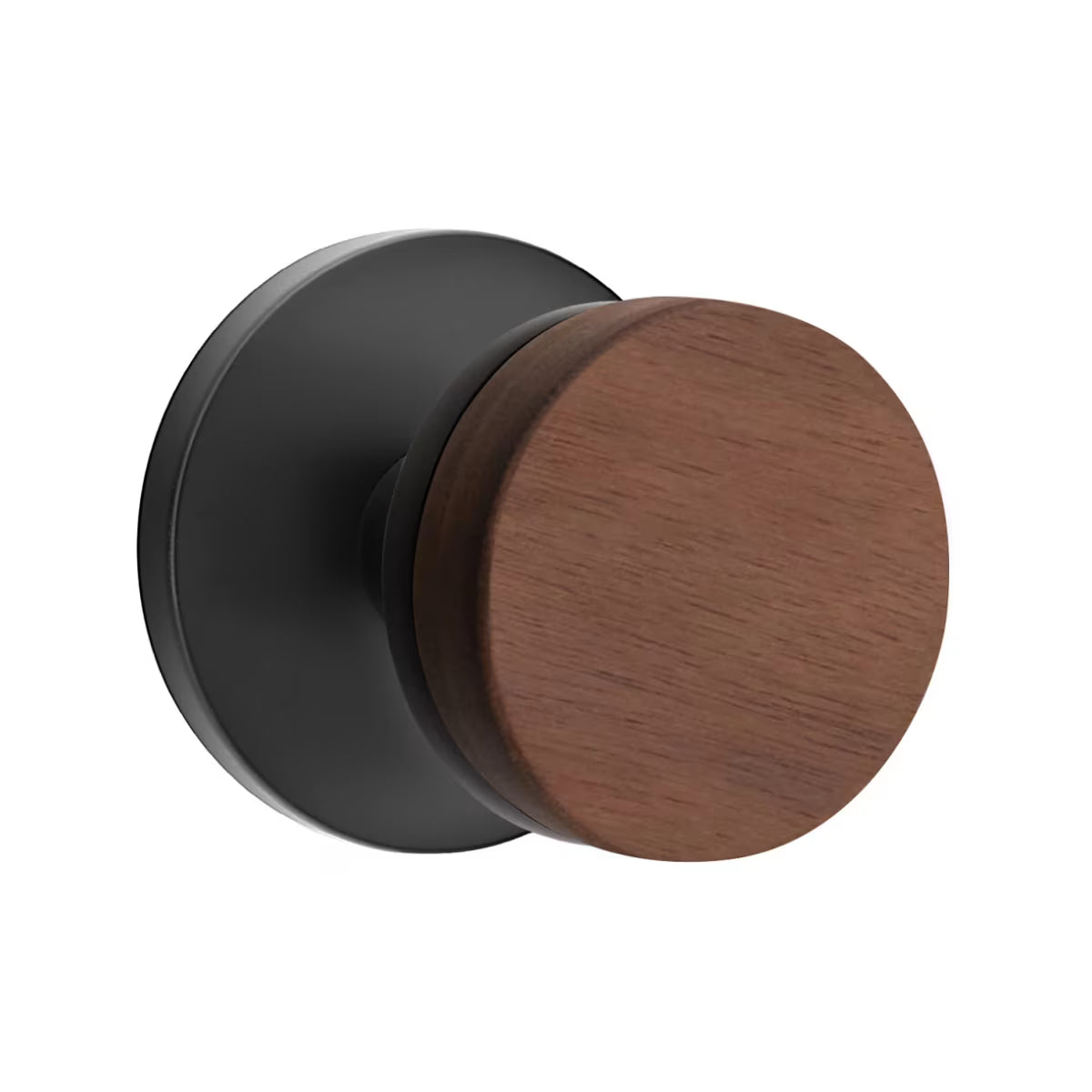 Emtek Walnut Interior Mortise Knob with Disk Rosette