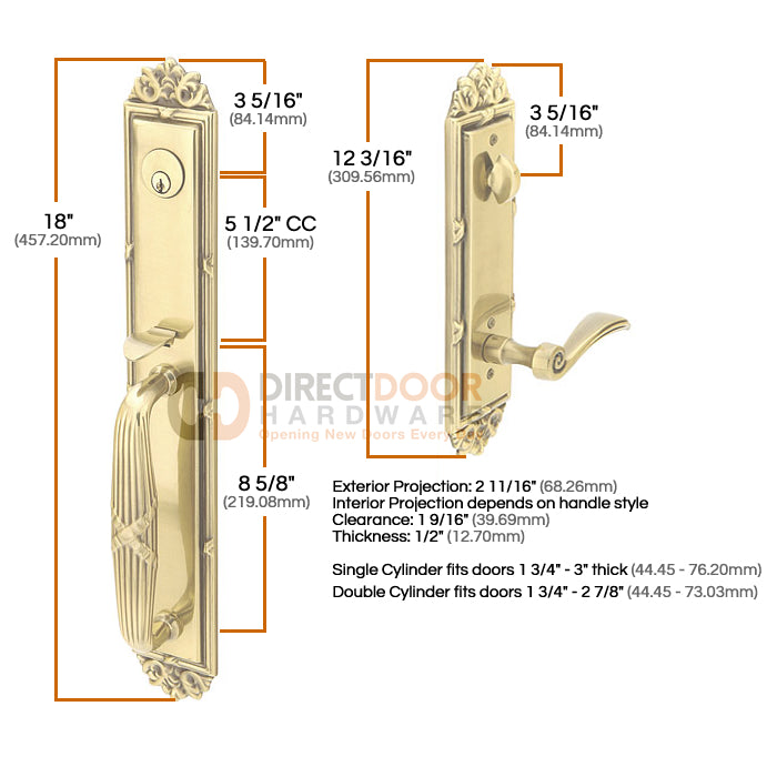 Emtek Imperial Entrance Handleset