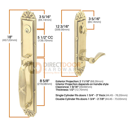 Emtek Imperial Entrance Handleset