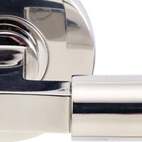 Inox 104 Brussels Lever Handle with Round Rosette