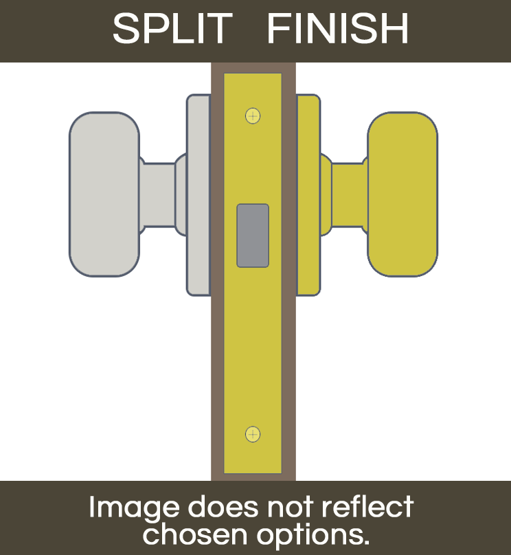 Emtek Orb Interior Mortise Knob with Modern Rectangular Rosette