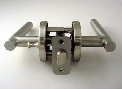 Sure-Loc Juneau Lever Side View Privacy - Satin Stainless