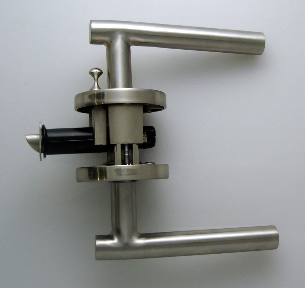 Sure-Loc Juneau Lever Top View Privacy - Satin Stainless
