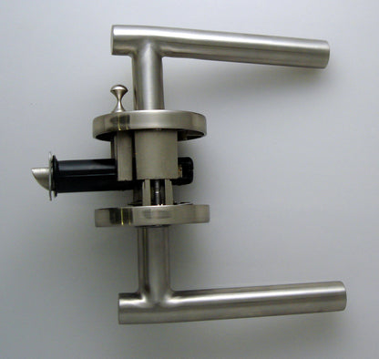 Sure-Loc Juneau Lever Top View Privacy - Satin Stainless