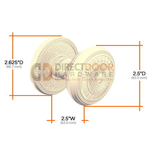Baldwin Estate Series Coined Tulip K0013 Knob Set