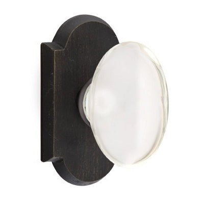 Emtek Bronze Hampton Sandcast knob - Style #1 Rosette - Medium Bronze