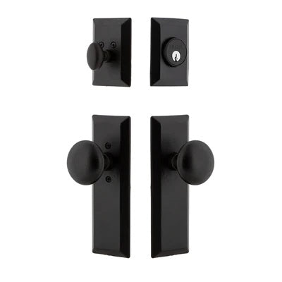 Ageless Iron Keep Knob with Keep Long Plate Combo Entry Set