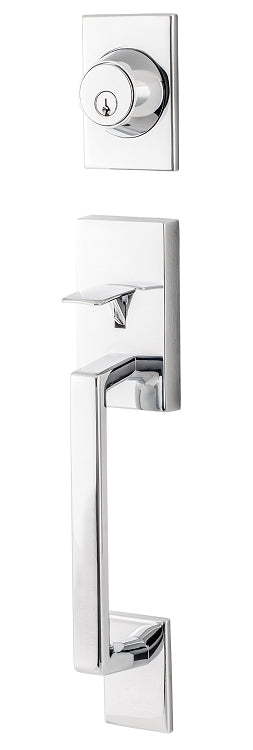 Sure-Loc Koln Entrance Handleset in Polished Chrome