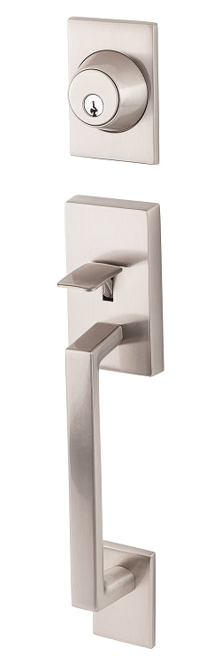 Sure-Loc Koln Entrance Handleset in Satin Stainless Steel