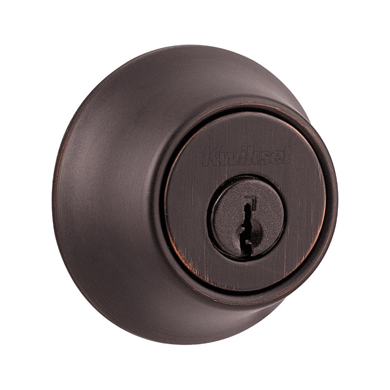 Kwikset Single Cylinder Deadbolt Venetian Bronze