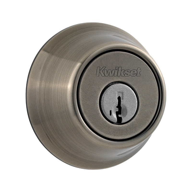 Kwikset Double Cylinder Deadbolt Antique Nickel