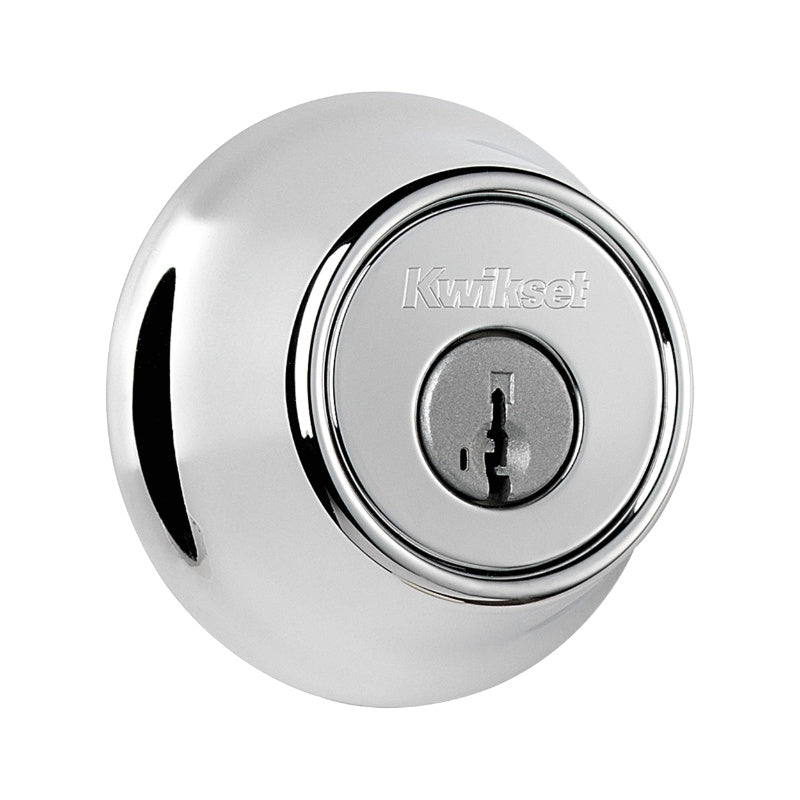 Kwikset Single Cylinder Deadbolt Polished Chrome