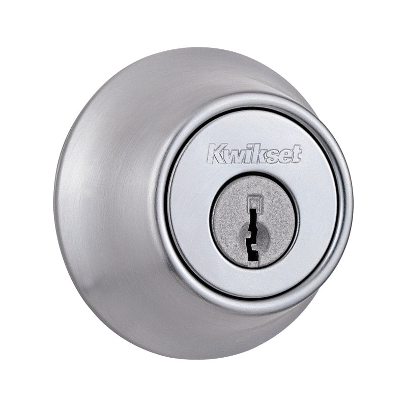 Kwikset Single Cylinder Deadbolt Satin Chrome