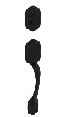 Kwikset Belleview handleset in Matte Black
