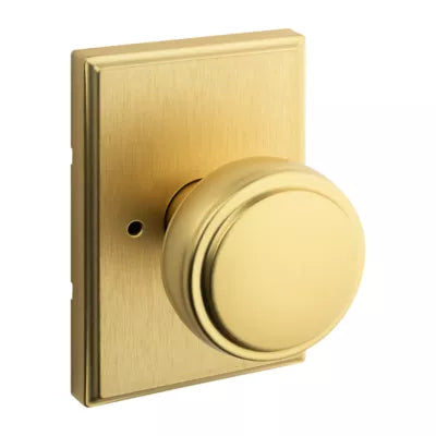 Kwikset Sora Door Knob with Traditional Rectangular Rosette