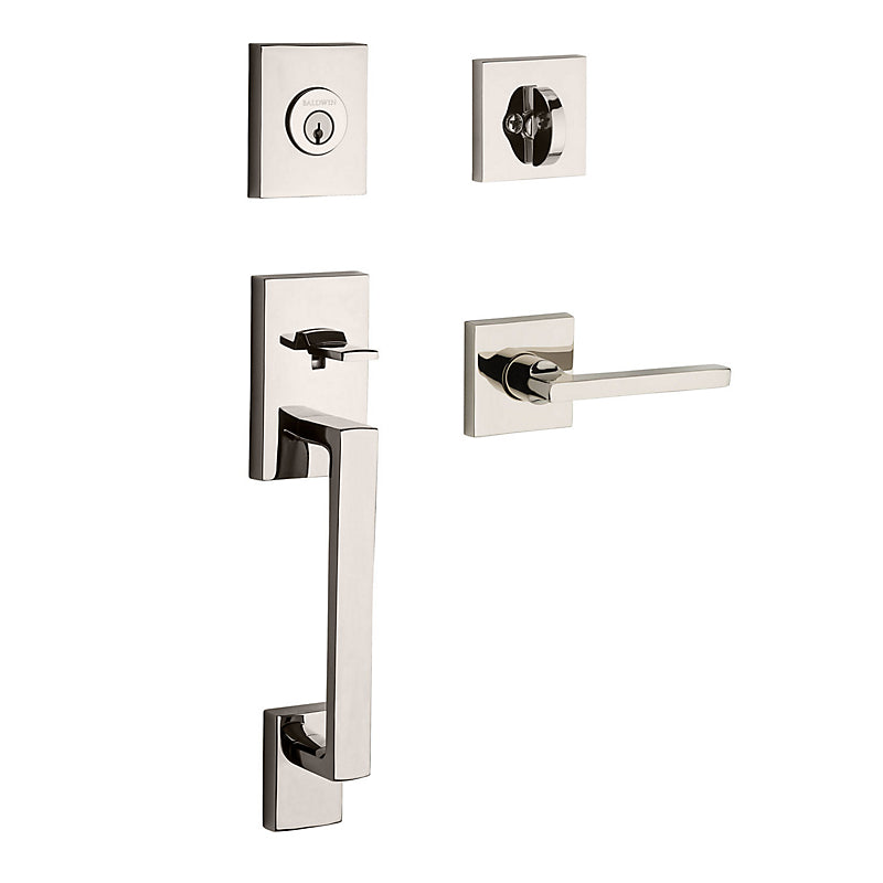 La Jolla Handleset Shown in Polished Nickel