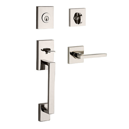 La Jolla Handleset Shown in Polished Nickel