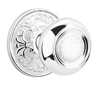 Emtek Belmont Knob Polished Chrome Lancaster Rosette