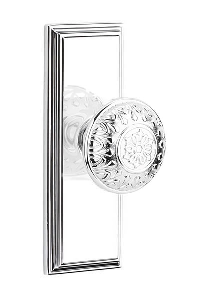 Emtek Lancaster Knob with 7 Inch Wilshire Sideplate