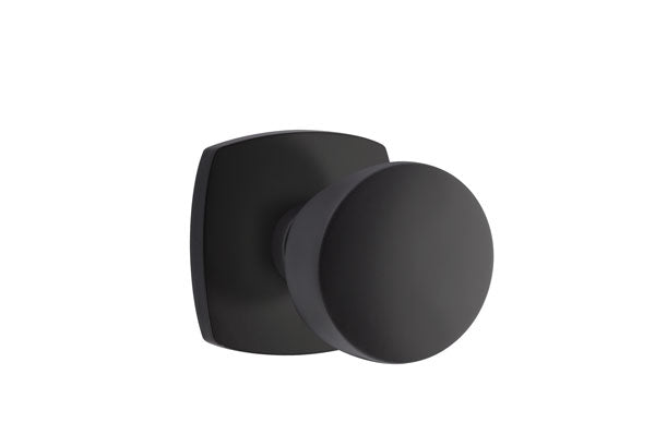 Emtek Laurent Door Knob with Urban Modern Rosette in Satin Nickel