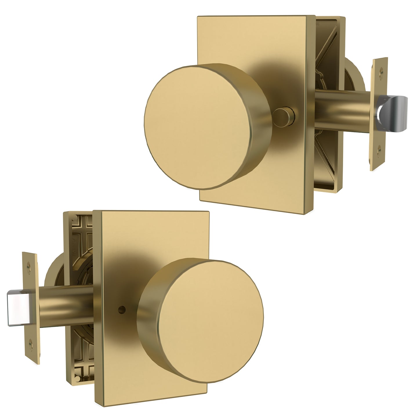 Mega Handles Laura Privacy Satin Brass