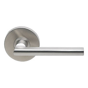 Linnea L78 Stainless Steel Door Lever with Round Rosette