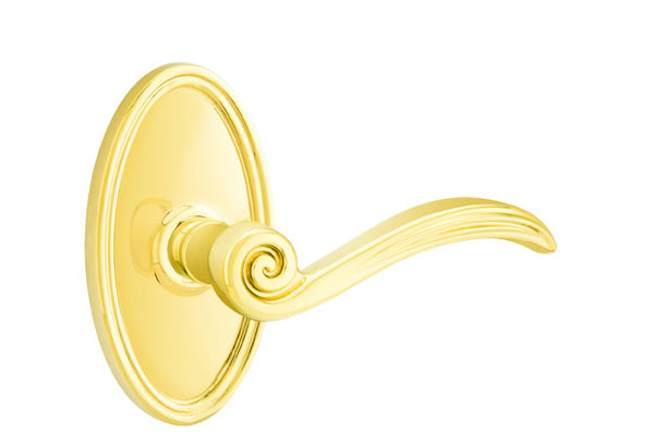 Emtek Elan Interior Mortise Lever with Oval Rosette