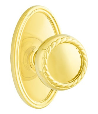Emtek Rope Knob - Shown with Oval Rosette
