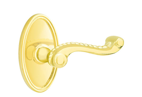 Emtek Rope Lever Lifetime Brass-Oval Rosette