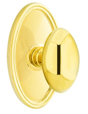 Emtek Egg Interior Mortise Knob with Oval Rosette