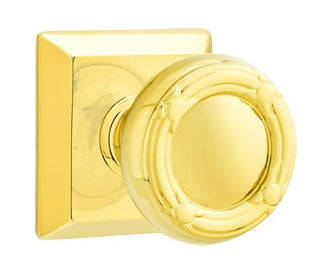 Emtek Ribbon and Reed Knob - Quincy Rosette